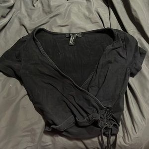 Vneck wrap crop top